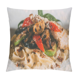 Personality  Gourmet Vegetarian Pasta With Grilled Vegetables And Parmesan Cheese   Pillow Covers