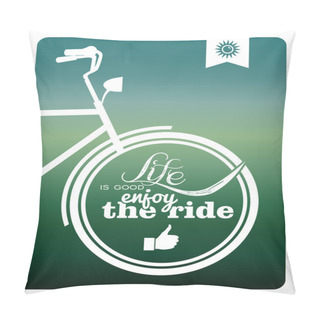 Personality  Retro Life Style Bicycle Poster. Pillow Covers