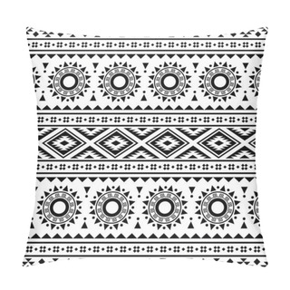Personality  Tribal Ethnic Pattern In Black And White Color. Design For Bakcground Or Frame Pillow Covers