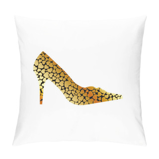 Personality  Golden Shoe Pillow Covers