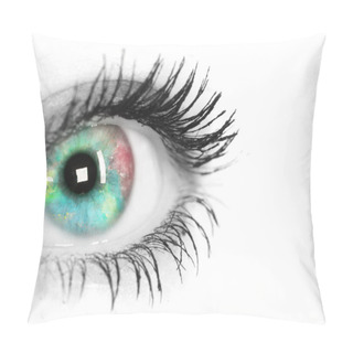 Personality  Beautiful Eye Of Woman Pillow Covers
