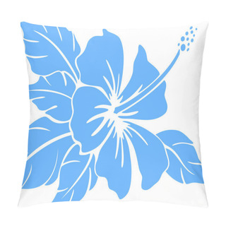 Personality  Hibiscus Flower. Silhouette Pillow Covers