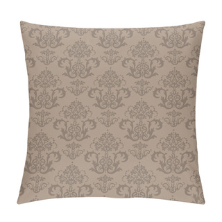 Personality  Seamless Brown Floral Wallpaper Pillow Covers