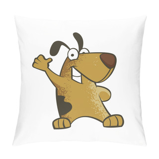 Personality  Funny Cartoon Dog. Pillow Covers
