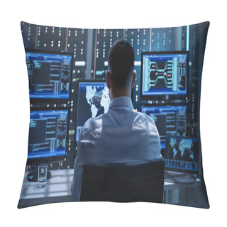 Personality  System Security Specialist Working At System Control Center. Roo Pillow Covers
