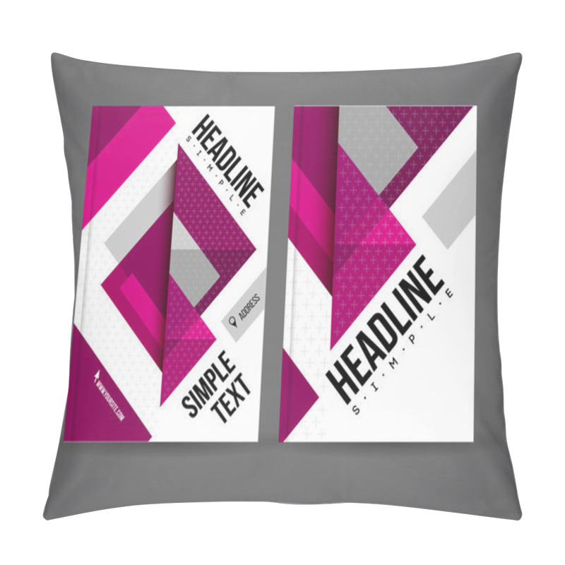 Personality  Abstract Geometric Background with infographics pillow covers