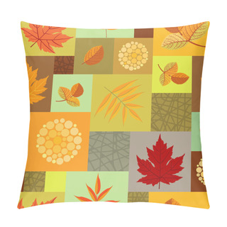 Personality  Autumn Leaves And Abstract Berries Seamless Pattern Pillow Covers