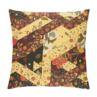 Personality  Patchwork Pattern With Flowers Pillow Covers