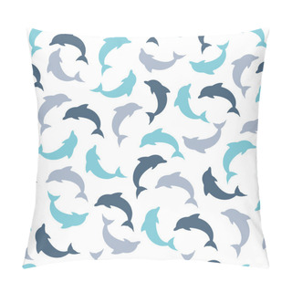 Personality  Seamless Pattern With Dolphin Pillow Covers