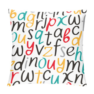 Personality  Vectorial Seamless Pattern Of Letters Of The Alphabet Pillow Covers