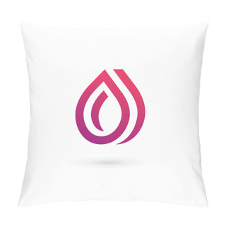 Personality  Water Drop Symbol Logo Design Template Icon. May Be Used In Ecol Pillow Covers