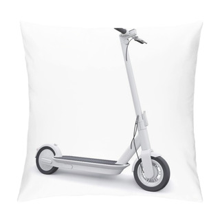 Personality  Electric Folding Scooter For Leisure And City Trips 3D Illustration. Pillow Covers