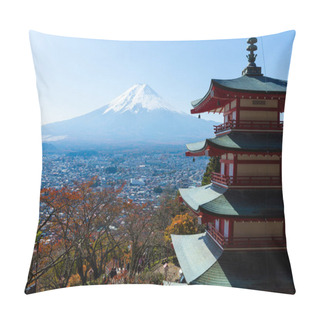 Personality  Mount Fuji And Chureito Pagoda   Pillow Covers