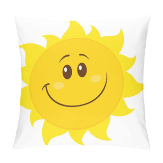 Personality  Smiling Yellow Simple Sun Cartoon  Pillow Covers