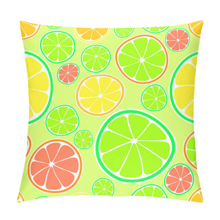 Personality  Vector Background With Citrus. Pillow Covers