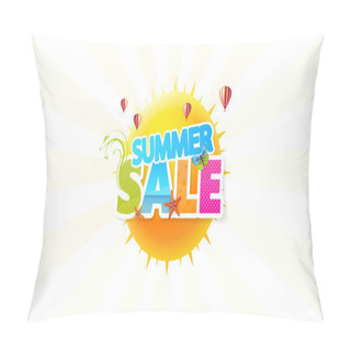 Personality  Summer Sale  Vector Background. Abstract Summer Label  Pillow Covers