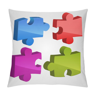 Personality  Colored Puzzles. Vector Illustration Pillow Covers
