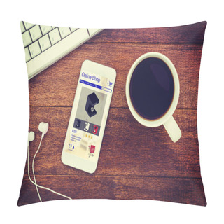 Personality  Coffee Machines For Sale Displayed On Device Screen Pillow Covers