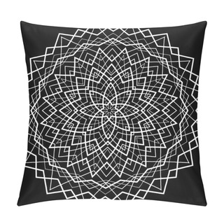 Personality  Mandala Pattern White Doodles Sketch Pillow Covers