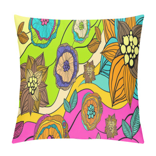 Personality  Psychedelic Art Background. Hippie Style Psychedelic Patterns And Backgrounds. Pillow Covers