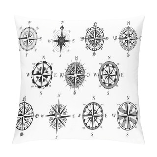 Personality  Antique Compasses Symbols Set Pillow Covers