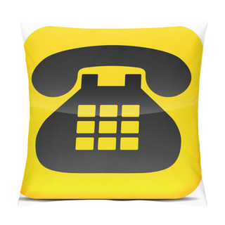 Personality  Contact Icon Button With Phone Pillow Covers