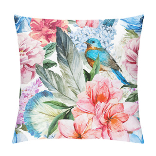 Personality  Watercolor Flowers Pattern Pillow Covers