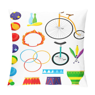 Personality  Set Circus Accessories: Balls, Hoops, Skittles, Cabinets, Bikes, Pillow Covers