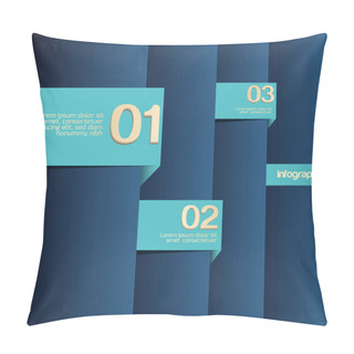 Personality  Vector Blue Background With Numbers. Pillow Covers