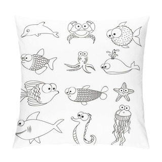 Personality  Fish Drawings Pillow Covers