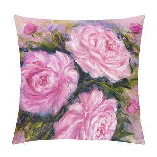 Personality  Pink Peonies Bouquet Pillow Covers