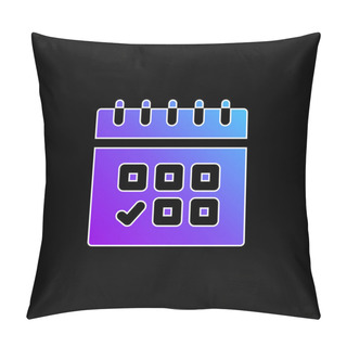 Personality  Appointment Blue Gradient Vector Icon Pillow Covers