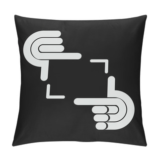 Personality  Making Frame With Hands Pillow Covers