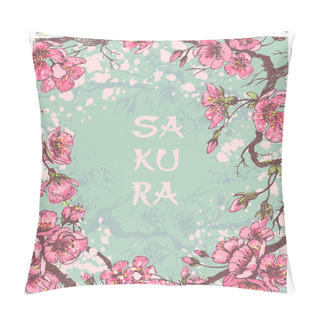 Personality  Spring Sakura Card  Pillow Covers