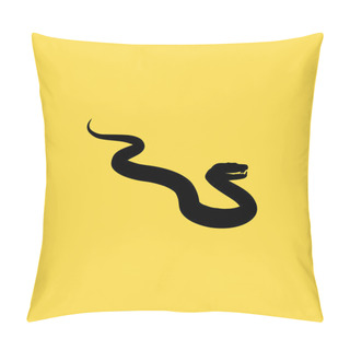 Personality  Snake Icon Illustration Isolated Vector Sign Symbol Pillow Covers