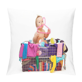 Personality  Baby In Clothes And Hanger Pillow Covers
