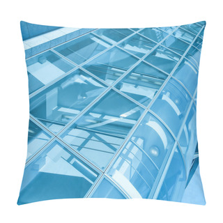 Personality  Turquoise Wall Of Glass Building Skyscrapers Pillow Covers