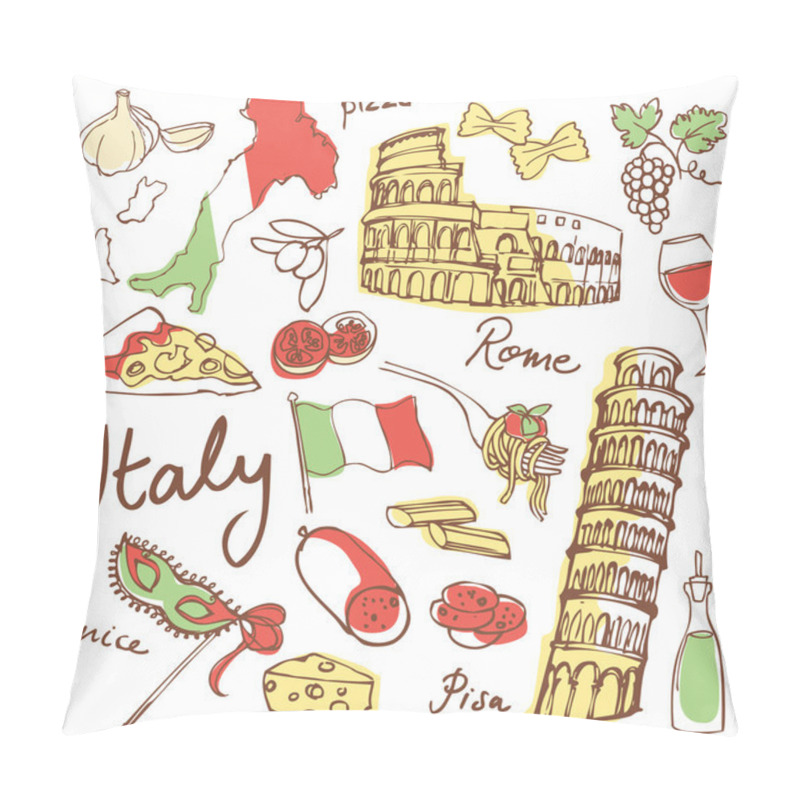 Personality  Italy icons pillow covers