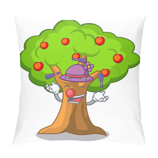 Personality  Juggling Apple Tree In Agriculture The Cartoon Vector Illustration Pillow Covers