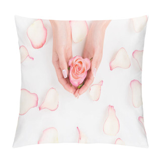 Personality  Female Hands With Flower Pillow Covers