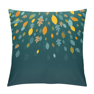 Personality  Vector Autumn Design With Leaves Pillow Covers