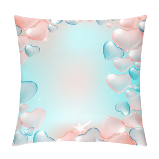 Personality  Transparent Hearts Background Pillow Covers