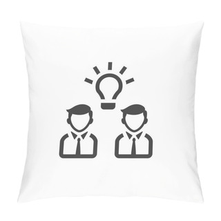 Personality  Teamwork Icon In Single Color. Pillow Covers