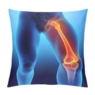 Personality  3D Illustration Of Femur, Medical Concept. Pillow Covers