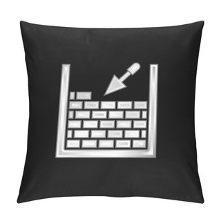 Personality  Brickwork Silver Plated Metallic Icon Pillow Covers