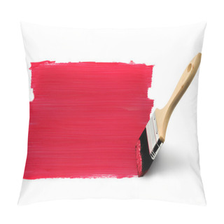 Personality  Paint Brush Painting Red Pillow Covers