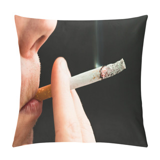Personality  Man Smoking A Cigarette Pillow Covers