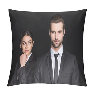 Personality  Young Confident Businesspeople  Pillow Covers