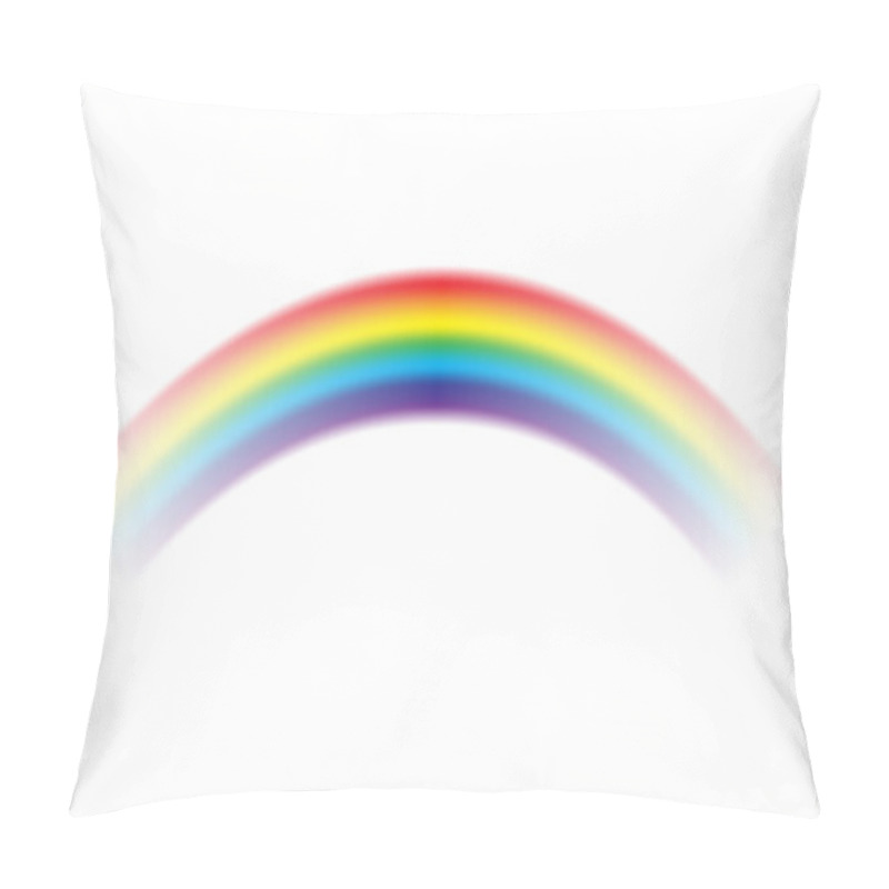 Personality  Rainbow on white background. pillow covers