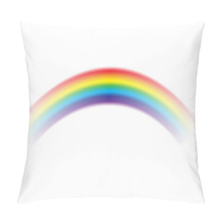 Personality  Rainbow On White Background. Pillow Covers